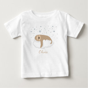 Cute Baby Sloth Sleeping On a Cloud Personalised T-Shirt