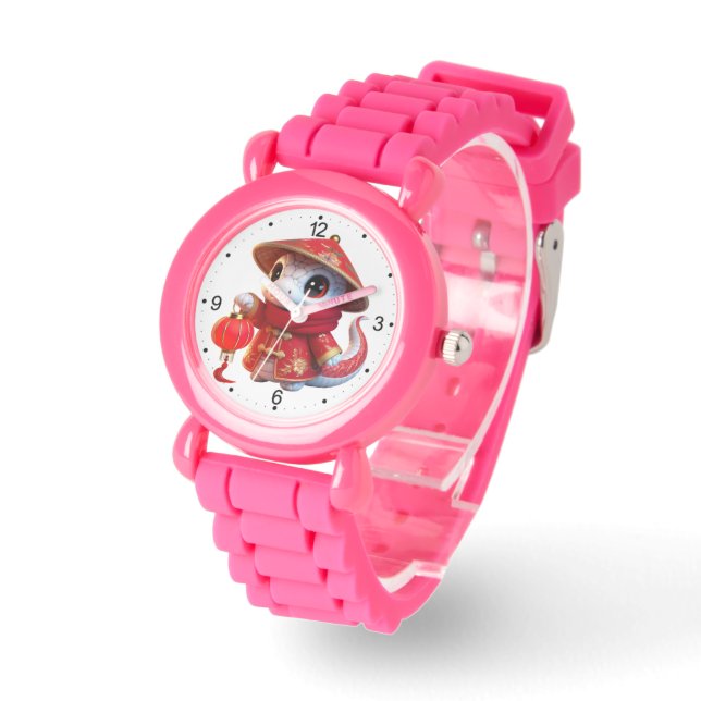 Cute Baby Snake Chinese New Year 2025 Kids W1 Watch (Angle)