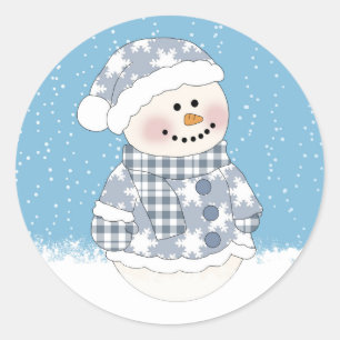 Cute baby Snowman Christmas Sticker