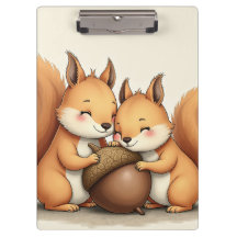 cute baby squirrel clipboard