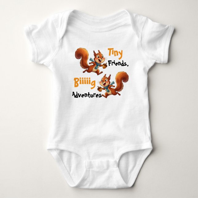 Cute Baby Squirrels Bodysuit, Bodysuit (Front)