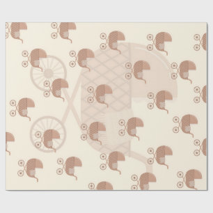 Cute Baby Stroller Wrapping Paper
