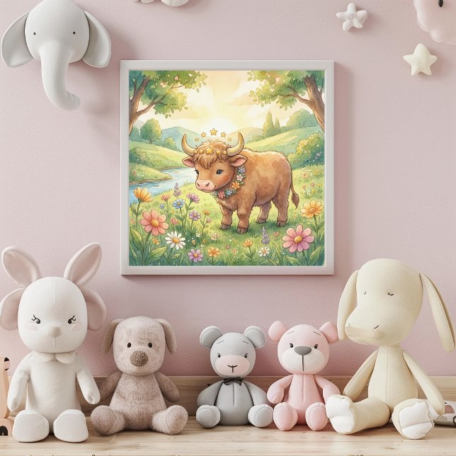 Cute Baby Taurus Zodiac Wall Art Poster (Creator Uploaded)
