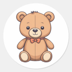 cute baby teddy bear artline sticker