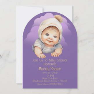 Cute baby themed for Baby Shower Invitation