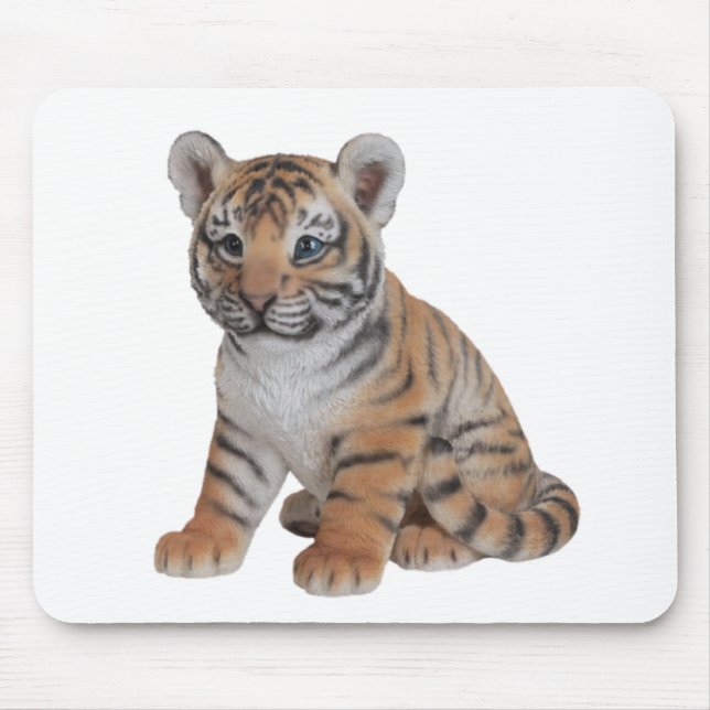 Cute Baby Tiger Cub Mouse Mat (Front)