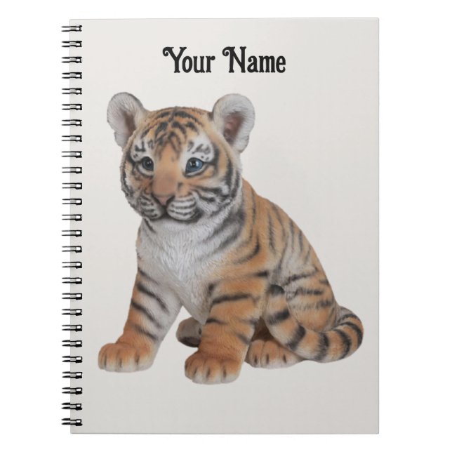 Cute Baby Tiger Cub Notebook (Front)