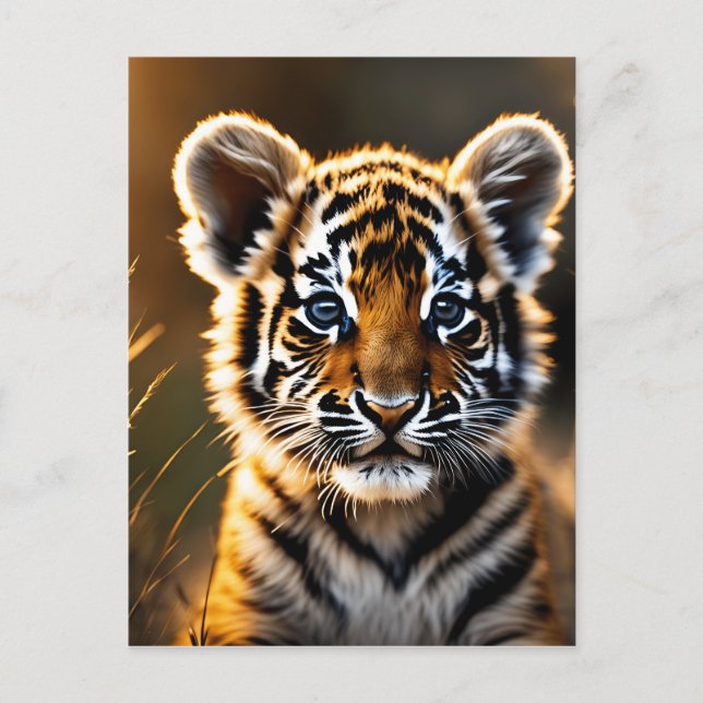 Cute Baby Tiger Cub Postcard (Front)