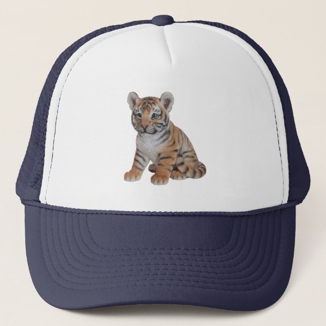 Cute Baby Tiger Cub Trucker Hat (Front)