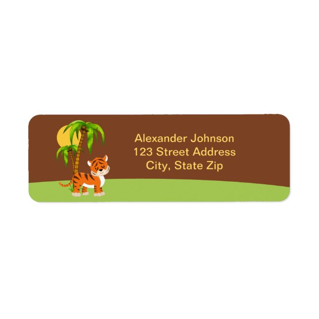 Cute Baby Tiger Return Address Labe (Front)