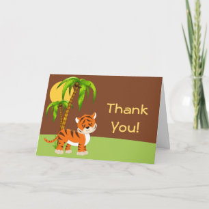 Cute Baby Tiger Thank You Card