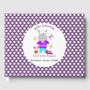 Cute Baby Toy Bunny Rabbit Baby Shower Guest Book