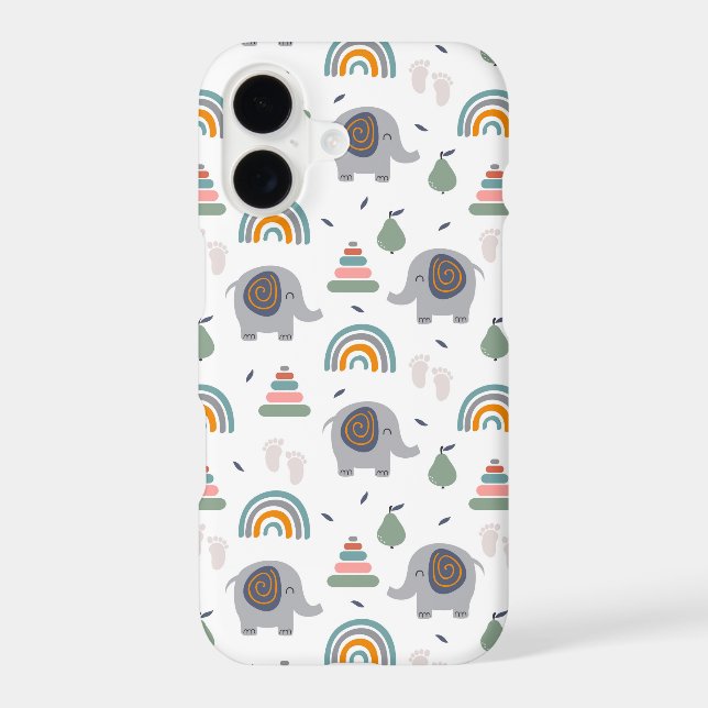 Cute Baby Toy Pattern iPhone Case (Back)