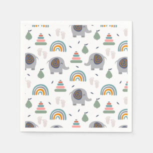 Cute Baby Toy Pattern Napkin