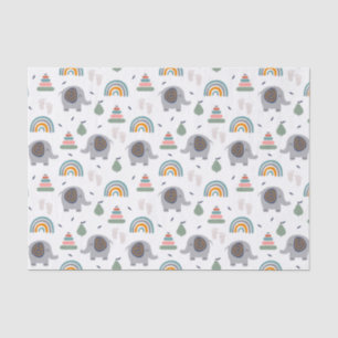 Cute Baby Toy Pattern Tissue Paper