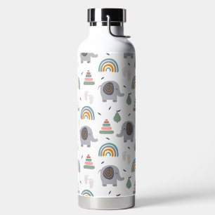 Cute Baby Toy Pattern Water Bottle