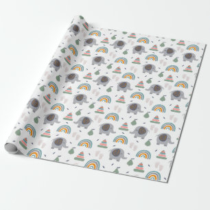 Cute Baby Toy Pattern Wrapping Paper