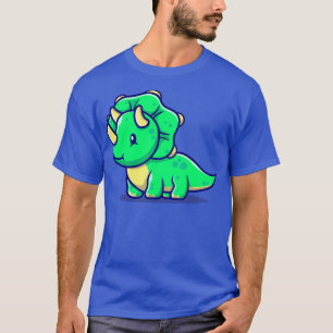 Cute Baby Triceratops Cartoon T-Shirt