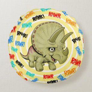 Cute Baby Triceratops RAWR Pillow