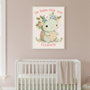 Cute Baby Turtle Animal Poster