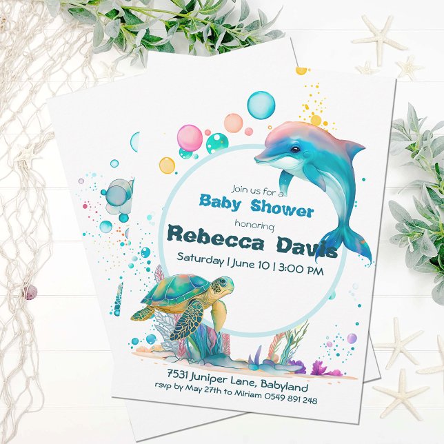 Cute baby underwater  invitation (Creator Uploaded)