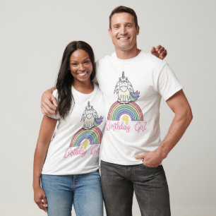 Cute Baby Unicorn - Birthday Girl T-Shirt
