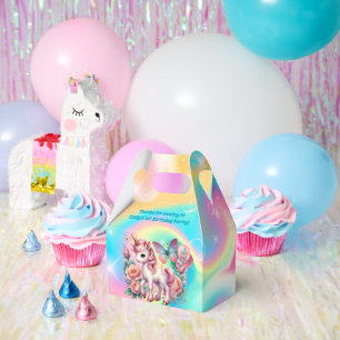Cute baby unicorn first Birthday customisable Favour Box