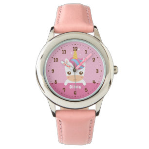Cute Baby Unicorn Girls Kids Personalised Watch