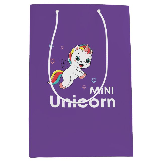 Cute baby unicorn Modern    Medium Gift Bag (Front)
