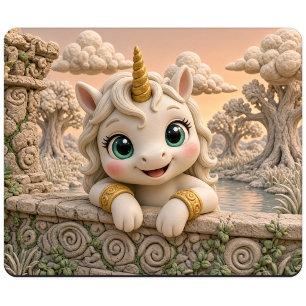Cute Baby Unicorn, Mythical Mouse Mat