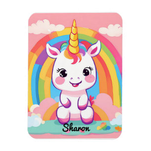 Cute Baby Unicorn Rainbow Magnet