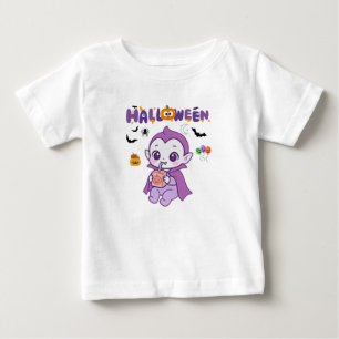 Cute Baby Vampire Halloween Kawaii Design T-Shirt