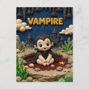 Cute Baby Vampire, Mythical Postcard