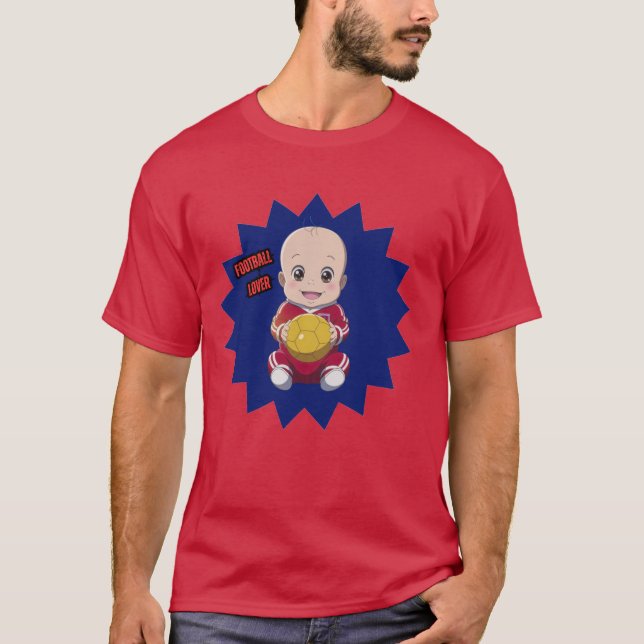 Cute baby wearing football player outfit T-Shirt (Front)