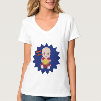 Cute baby wearing football player outfit T-Shirt