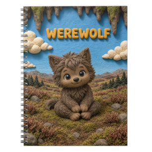 Cute Baby Werewolf, Mythical Notebook