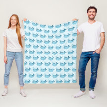 Cute Baby Whale Fleece Blanket