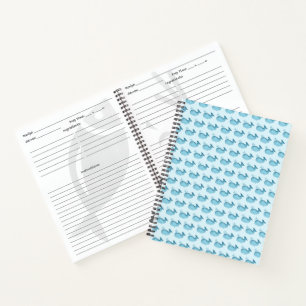 Cute Baby Whale Spiral Notebook