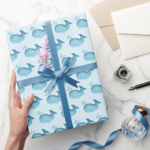 Cute Baby Whale Wrapping Paper