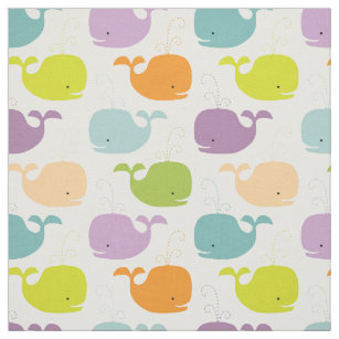 Cute Baby Whales Fabric
