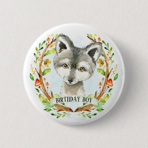 Cute Baby Wolf 6 Cm Round Badge