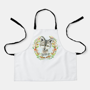 Cute Baby Wolf  Apron