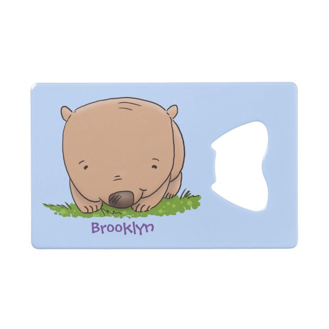 Cute baby wombat cartoon illustration (Front (Horizontal))