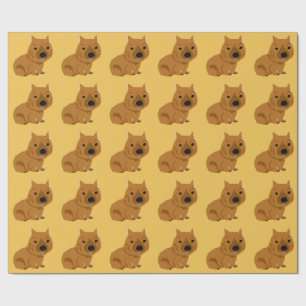 Cute Baby Wombat Design Wrapping Paper