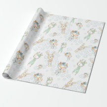 Cute Baby Woodland Forest Animals Fox Bunny