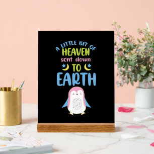 Cute baby word art Heaven nursery Acrylic Sign