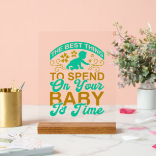 Cute baby word art inspiration nursery acrylic sign