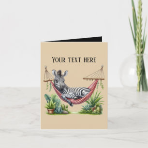 Cute baby zebra add message  card