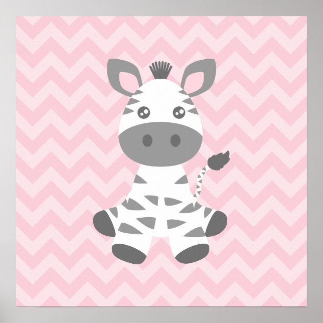 Cute Baby Zebra Poster (Front)
