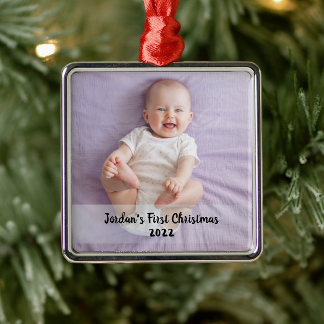 Cute baby's 1st christmas  metal tree decoration (Tree)
